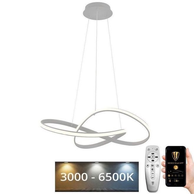 LED Dimbare hanglamp aan kabel LED/70W/230V 3000-6500K Ø 55 cm + afstandsbediening