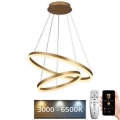 LED dimbare hanglamp aan kabel LED/70W/230V 3000-6500K Ø 60 cm + afstandsbediening