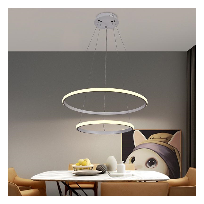 LED Dimbare hanglamp aan kabel LED/75W/230V 3000-6500K Ø 60 cm + afstandsbediening