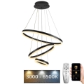 LED dimbare hanglamp aan kabel LED/85W/230V 3000-6500K Ø 60 cm + afstandsbediening
