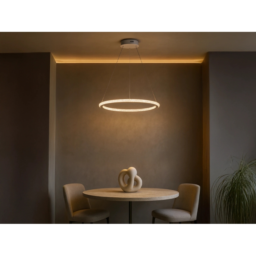Dimbare LED-hanglamp aan kabel, LED/90W/230V 3000-6500K, Ø 60 cm + afstandsbediening