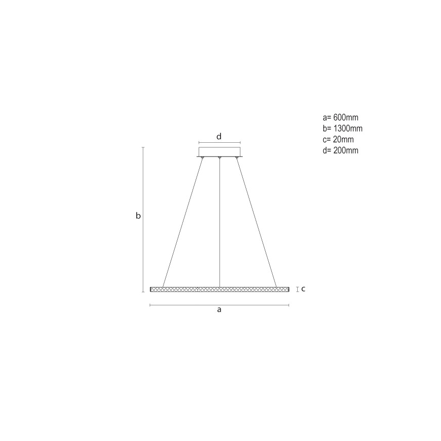 Dimbare LED-hanglamp aan kabel, LED/90W/230V 3000-6500K, Ø 60 cm + afstandsbediening