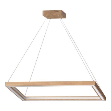 LED Dimbare hanglamp aan kabel LEGNO 2xLED/33W/230V eiken