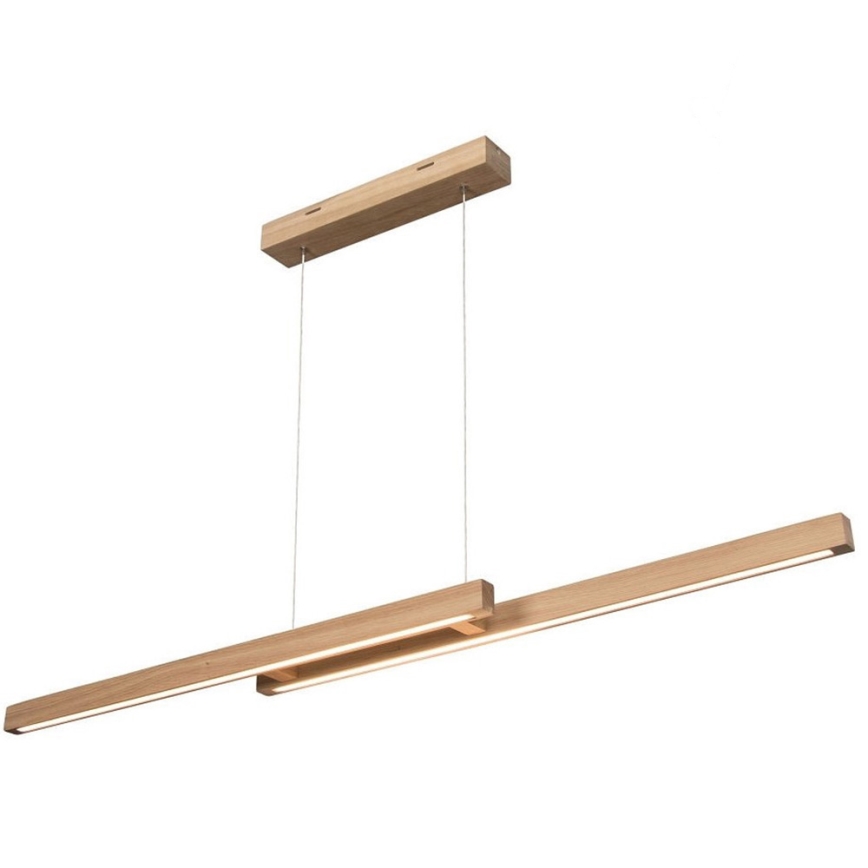 LED dimbare hanglamp aan kabel SMAL 2xLED/22,5W/230V 2700/4000/6500K eiken