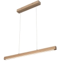 LED Dimbare hanglamp aan kabel SMAL LED/12W/230V eiken