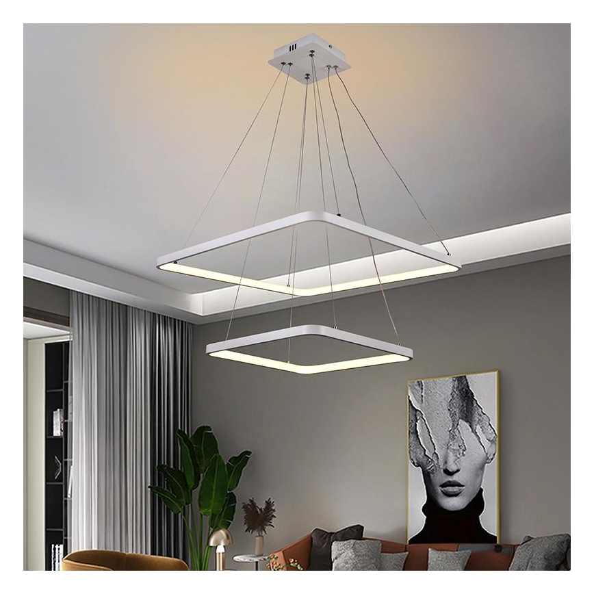 LED Dimbare hanglamp aan snoer LED/90W/230V 3000-6500K + afstandsbediening