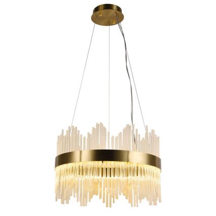 LED dimbare kristallen hanglamp aan kabel LED/70W/230V 3000-6500K goud + afstandsbediening
