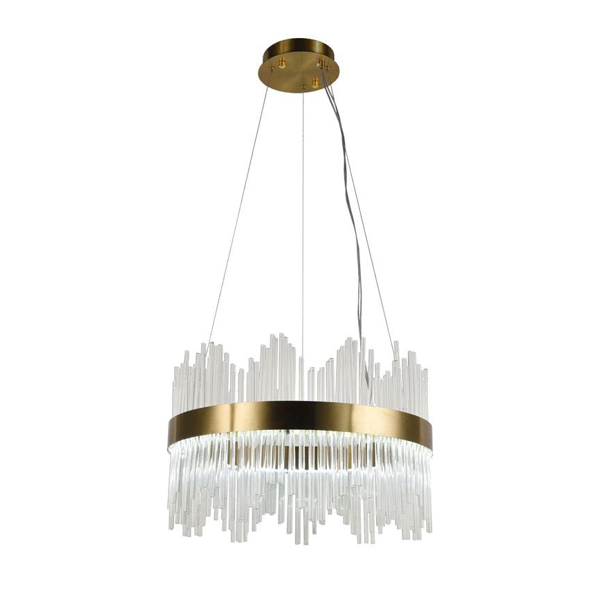LED dimbare kristallen hanglamp aan kabel LED/70W/230V 3000-6500K goud + afstandsbediening
