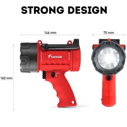 LED Dimbare heavy-duty zaklamp LED/5W/3xC IP67