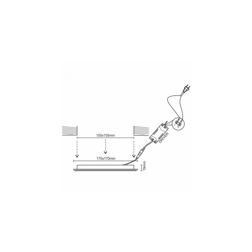 LED Dimbare inbouwspot LED/12W/230V 3000-6500K Wi-Fi Tuya
