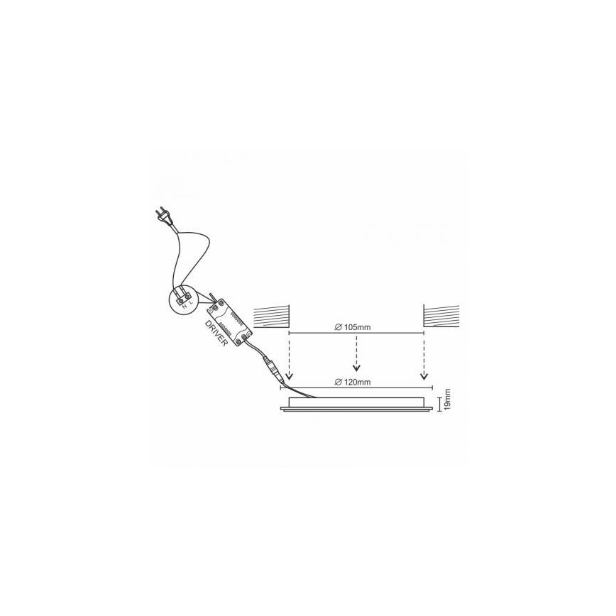LED Dimbare inbouwspot LED/6W/230V 3000-6500K Wi-Fi Tuya