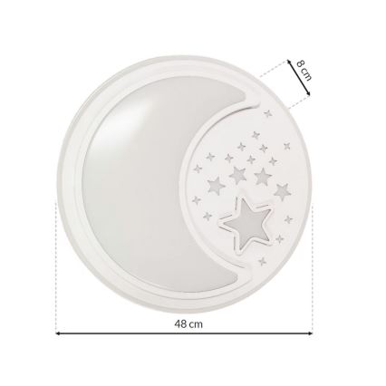 LED Dimbare kinderplafondlamp NOTTE LED/40W/230V + afstandsbediening