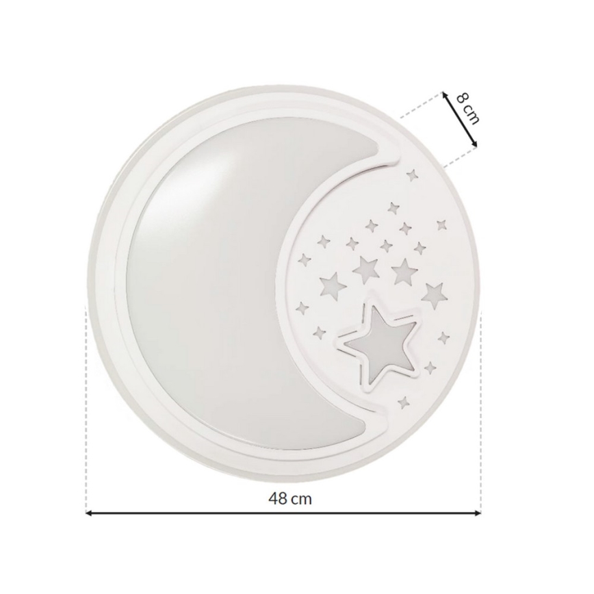 LED Dimbare kinderplafondlamp NOTTE LED/40W/230V + afstandsbediening