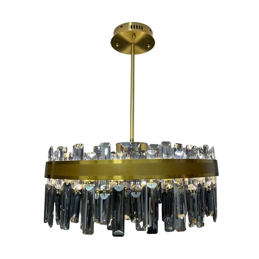 LED dimbare kristallen hanglamp aan stang LED/80W/230V 3000-6500K + afstandsbediening