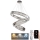 LED Dimbare kristallen hanglamp aan een snoer LED/115W/230V 3000-6500K glanzend chroom + afstandsbediening