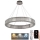 LED Dimbare kristallen hanglamp aan een snoer LED/50W/230V 3000-6500K glanzend chroom + afstandsbediening