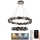 LED Dimbare kristallen hanglamp aan een snoer LED/65W/230V 3000-6500K glanzend chroom + afstandsbediening