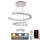 LED dimbare kristallen hanglamp aan kabel LED/100W/230V 3000-6500K zilver + afstandsbediening