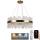 LED dimbare kristallen hanglamp aan kabel LED/110W/230V 3000-6500K goud + afstandsbediening