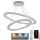 LED dimbare kristallen hanglamp aan kabel LED/160W/230V 3000-6500K zilver + afstandsbediening
