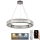 LED dimbare kristallen hanglamp aan kabel LED/50W/230V 3000-6500K glanzend chroom + afstandsbediening