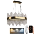 LED dimbare kristallen hanglamp aan kabel LED/70W/230V 3000-6500K + afstandsbediening
