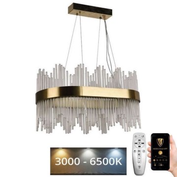 LED dimbare kristallen hanglamp aan kabel LED/70W/230V 3000-6500K + afstandsbediening
