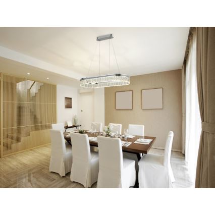 Dimbare LED-kristallen kroonluchter aan kabel THALIA LED/50W/230V 3000–6000K + afstandsbediening