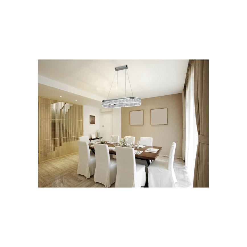 Dimbare LED-kristallen kroonluchter aan kabel THALIA LED/50W/230V 3000–6000K + afstandsbediening