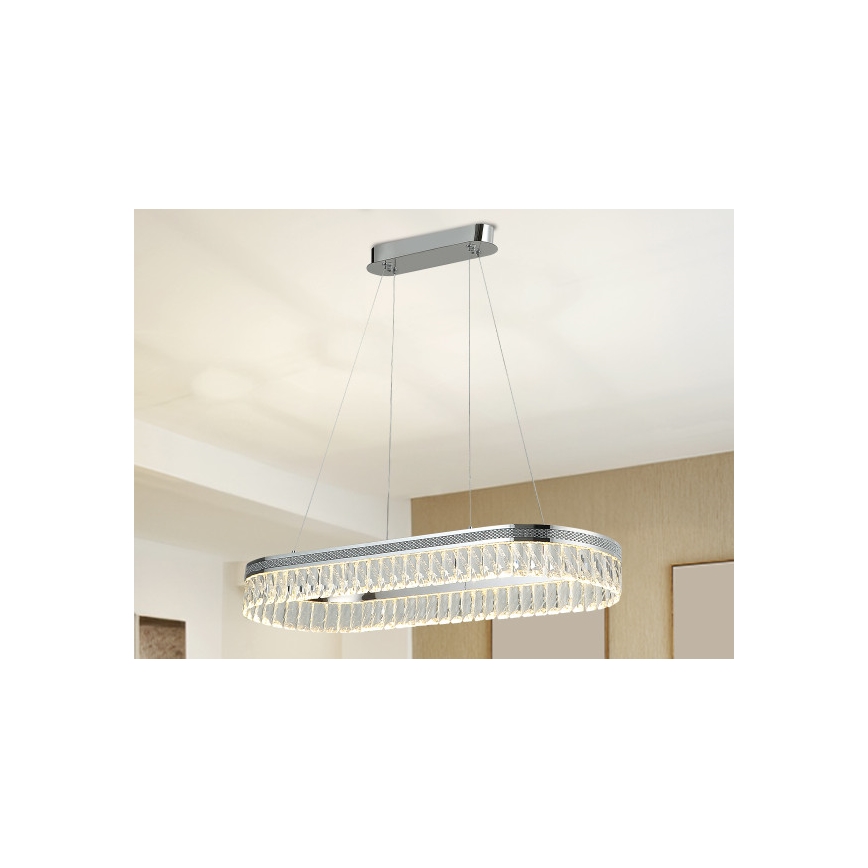 Dimbare LED-kristallen kroonluchter aan kabel THALIA LED/50W/230V 3000–6000K + afstandsbediening