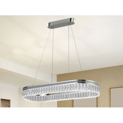 Dimbare LED-kristallen kroonluchter aan kabel THALIA LED/50W/230V 3000–6000K + afstandsbediening