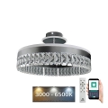 LED Dimbare kristallen hanglamp LED/75W/230V 3000-6500K mat chroom + afstandsbediening