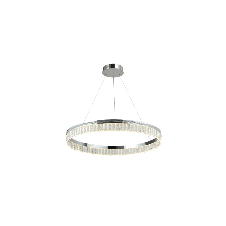 LED dimbare kristallen kroonluchter aan staalkabel THALIA LED/55W/230V 3000-6000K Ø 80 cm + afstandsbediening
