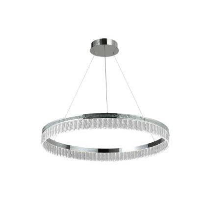 LED dimbare kristallen kroonluchter aan staalkabel THALIA LED/55W/230V 3000-6000K Ø 80 cm + afstandsbediening