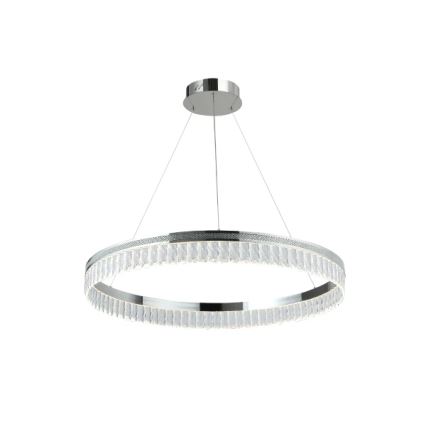 LED dimbare kristallen kroonluchter aan staalkabel THALIA LED/55W/230V 3000-6000K Ø 80 cm + afstandsbediening