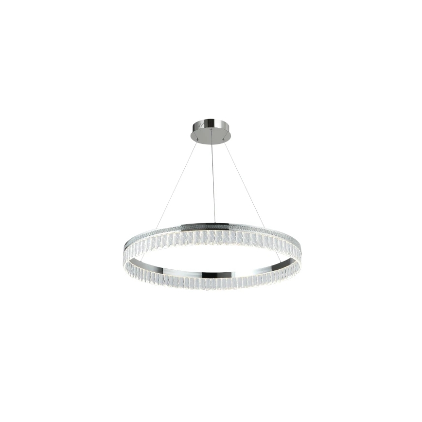 LED dimbare kristallen kroonluchter aan staalkabel THALIA LED/55W/230V 3000-6000K Ø 80 cm + afstandsbediening