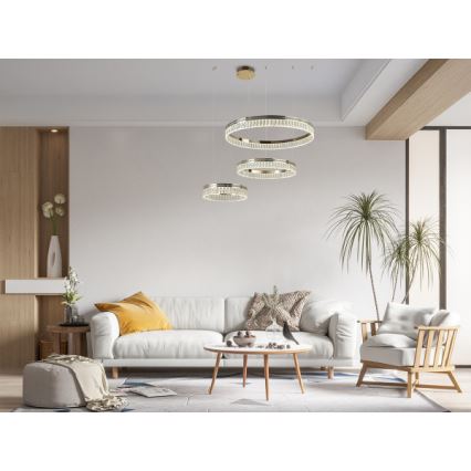 Dimbare LED-kristallen kroonluchter aan kabel THALIA LED/120W/230V 3000-6000K + afstandsbediening