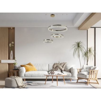 Dimbare LED-kristallen kroonluchter aan kabel THALIA LED/120W/230V 3000-6000K + afstandsbediening