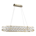 LED dimbare kristallen kroonluchter met ophangkabel ENRIQUE LED/50W//230V 3000-6000K + afstandsbediening