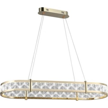 LED dimbare kristallen kroonluchter met ophangkabel ENRIQUE LED/50W//230V 3000-6000K + afstandsbediening