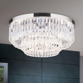 LED Dimbare kristallen plafondlamp PRISM LED/80W/230V diameter 55 cm glanzend chroom