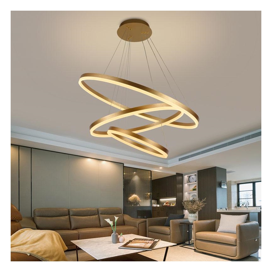 LED Dimbare kroonluchter aan een snoer LED/125W/230V 3000-6500K + afstandsbediening