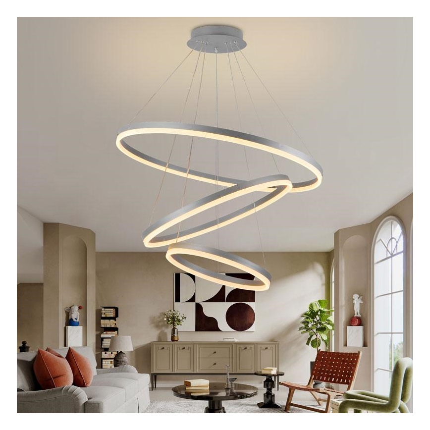 LED Dimbare kroonluchter aan een snoer LED/125W/230V 3000-6500K + afstandsbediening