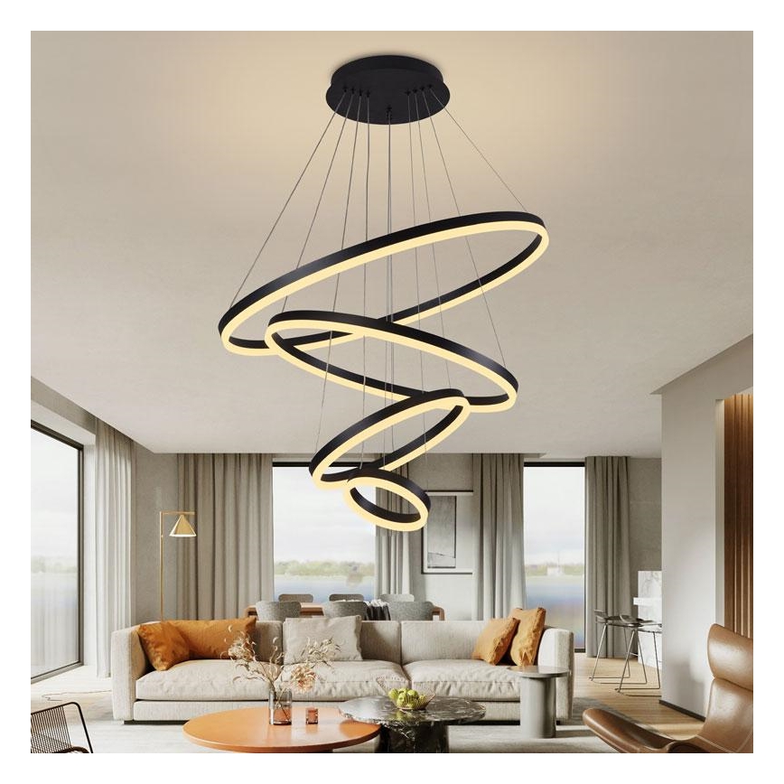LED Dimbare kroonluchter aan een snoer LED/165W/230V 3000-6500K + afstandsbediening