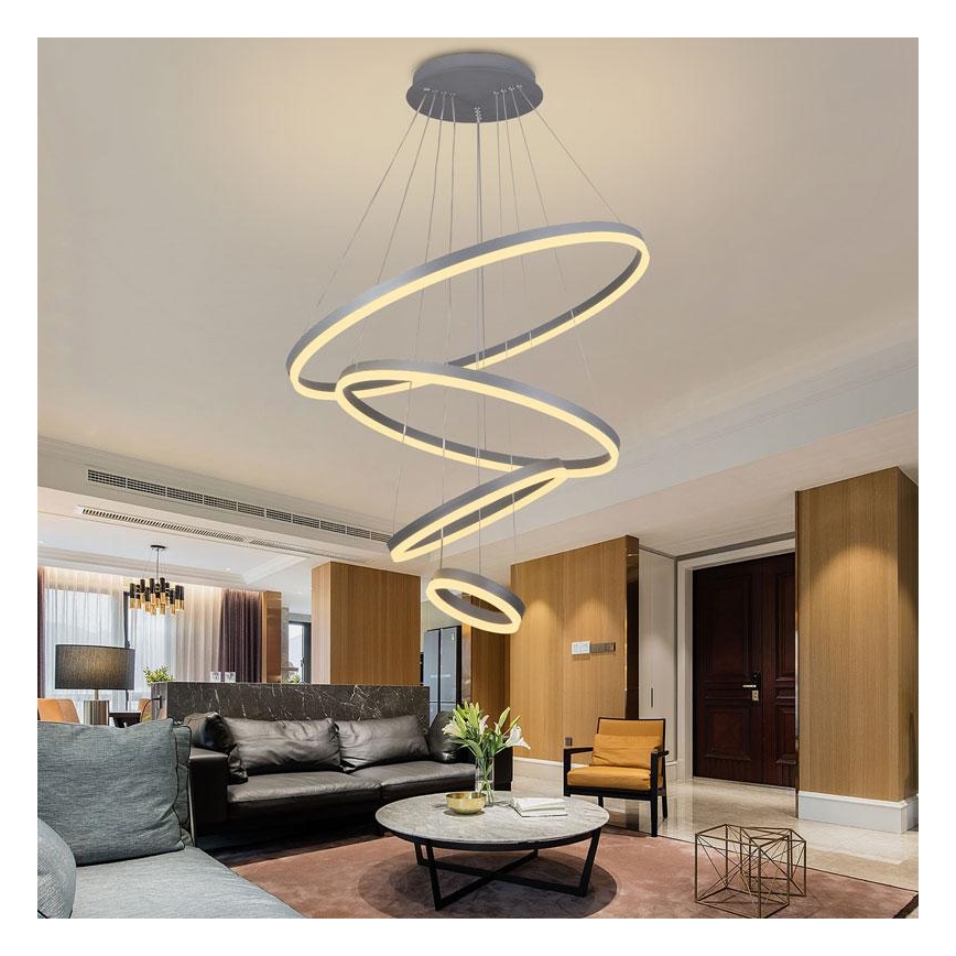 LED Dimbare kroonluchter aan een snoer LED/165W/230V 3000-6500K + afstandsbediening