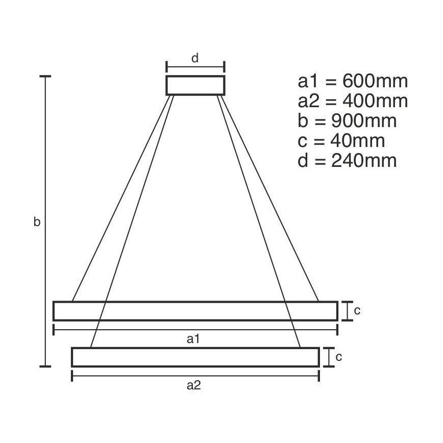 LED Dimbare kroonluchter aan een snoer LED/70W/230V 3000-6500K + afstandsbediening