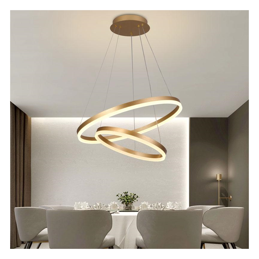 LED Dimbare kroonluchter aan een snoer LED/70W/230V 3000-6500K + afstandsbediening
