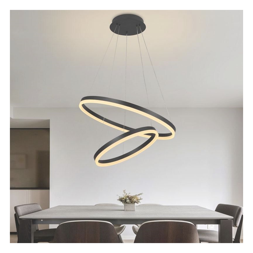 LED Dimbare kroonluchter aan een snoer LED/70W/230V 3000-6500K + afstandsbediening