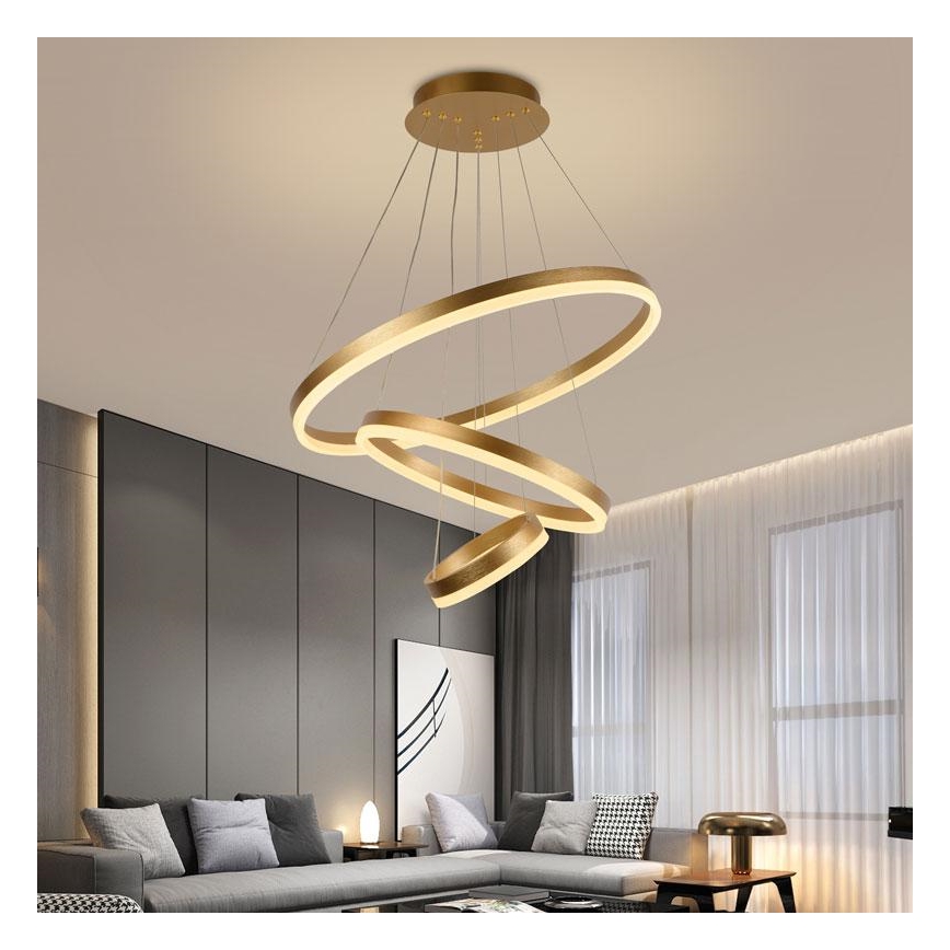 LED Dimbare kroonluchter aan een snoer LED/85W/230V 3000-6500K + afstandsbediening