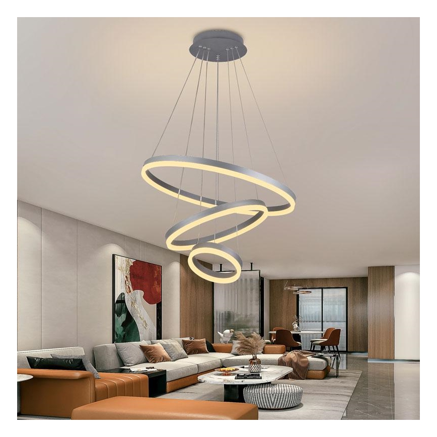 LED Dimbare kroonluchter aan een snoer LED/85W/230V 3000-6500K + afstandsbediening